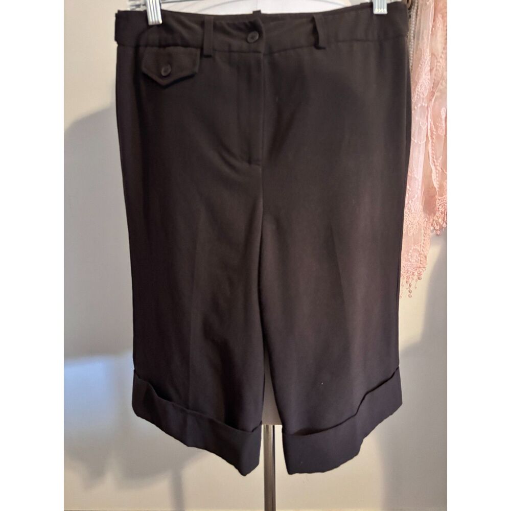 Larry Levine Petite Stretch Tailored Brown City Shorts Size 10P